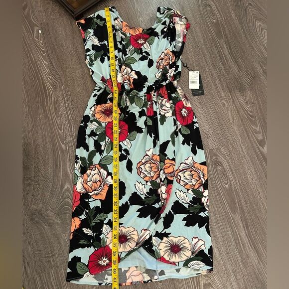 Adrianna Papell Women's Sweet Crlna Hibiscus blouse Dress, Size 6, NWT - Picture 9 of 12